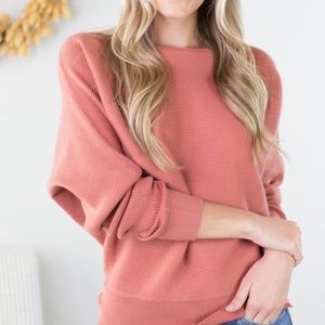 Love Tree Dolman fit Top Size L Terra Cotta Color